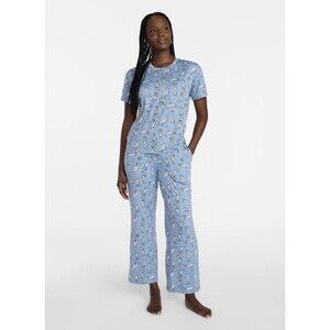 2pc JOYSPUN Women’s Sleepwear Short Sleeves PJ Dalmatians Blue NEW Soft Size XL